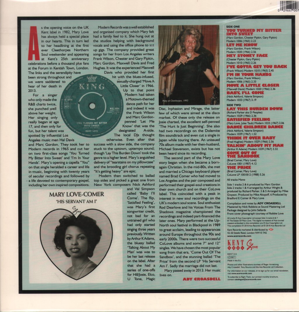 Mary Love - Lay This Burden Down - Lp