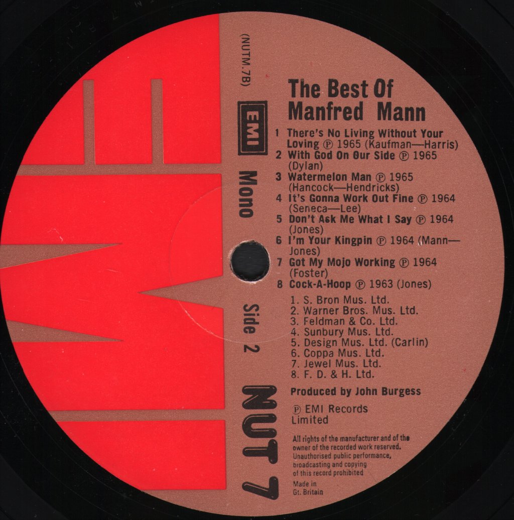 Manfred Mann - Best Of - Lp