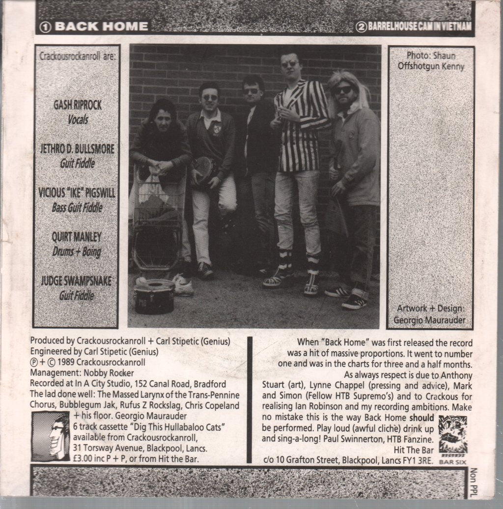 Crackousrockanroll - Back Home - 7 Inch