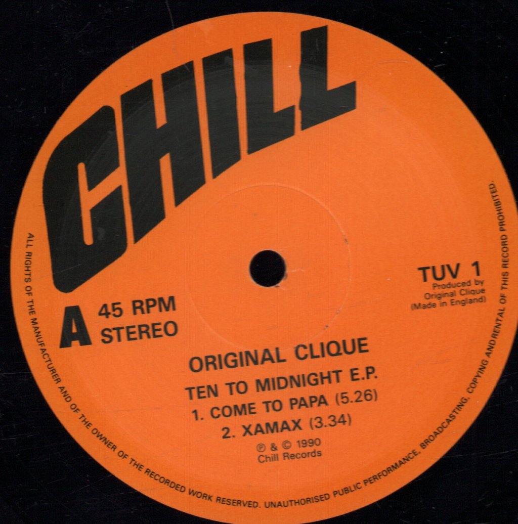 Original Clique - Ten To Midnight E.P. - 12 Inch
