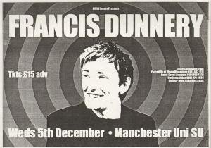 Francis Dunnery - Manchester Uni Su - Flyer