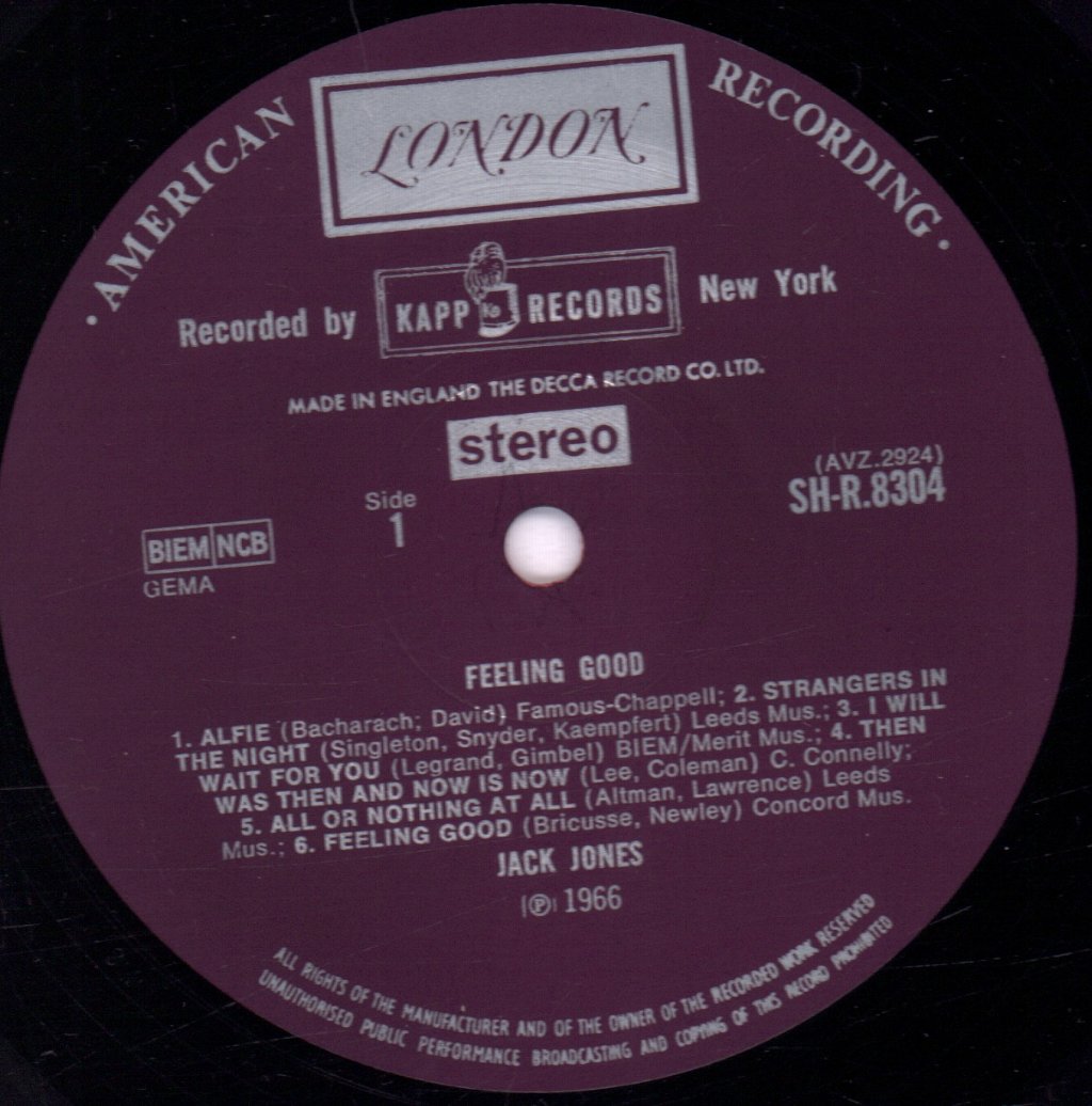 Jack Jones - Feeling Good - Lp