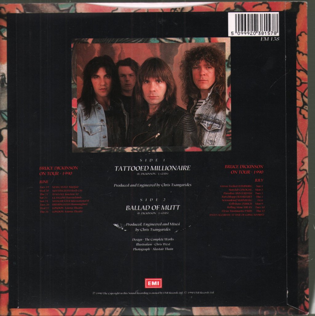 Bruce Dickinson - Tattooed Millionaire - 7 Inch