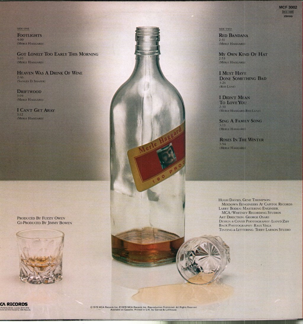 Merle Haggard - Serving 190 Proof - Lp