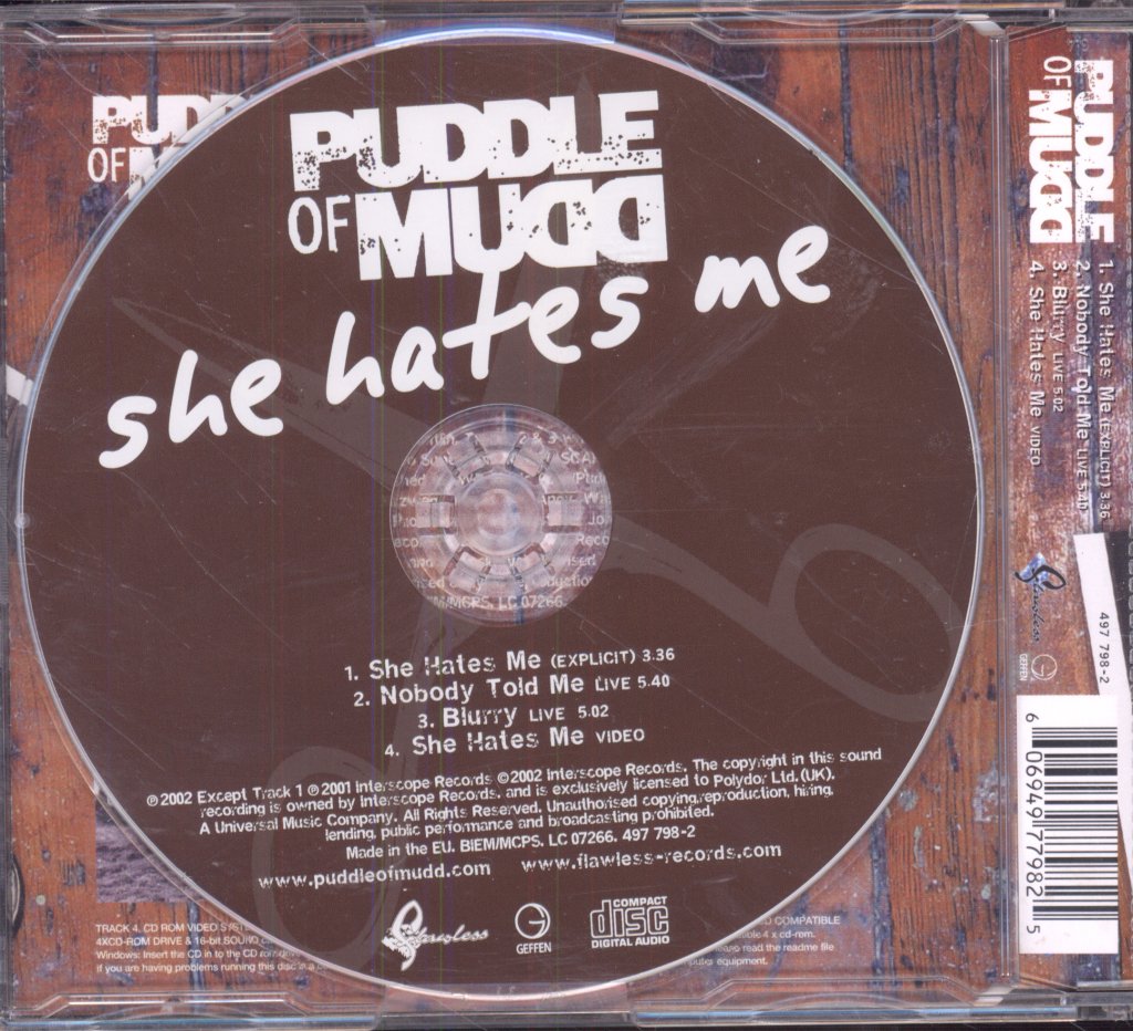 Puddle Of Mudd - She Hates Me - Cd