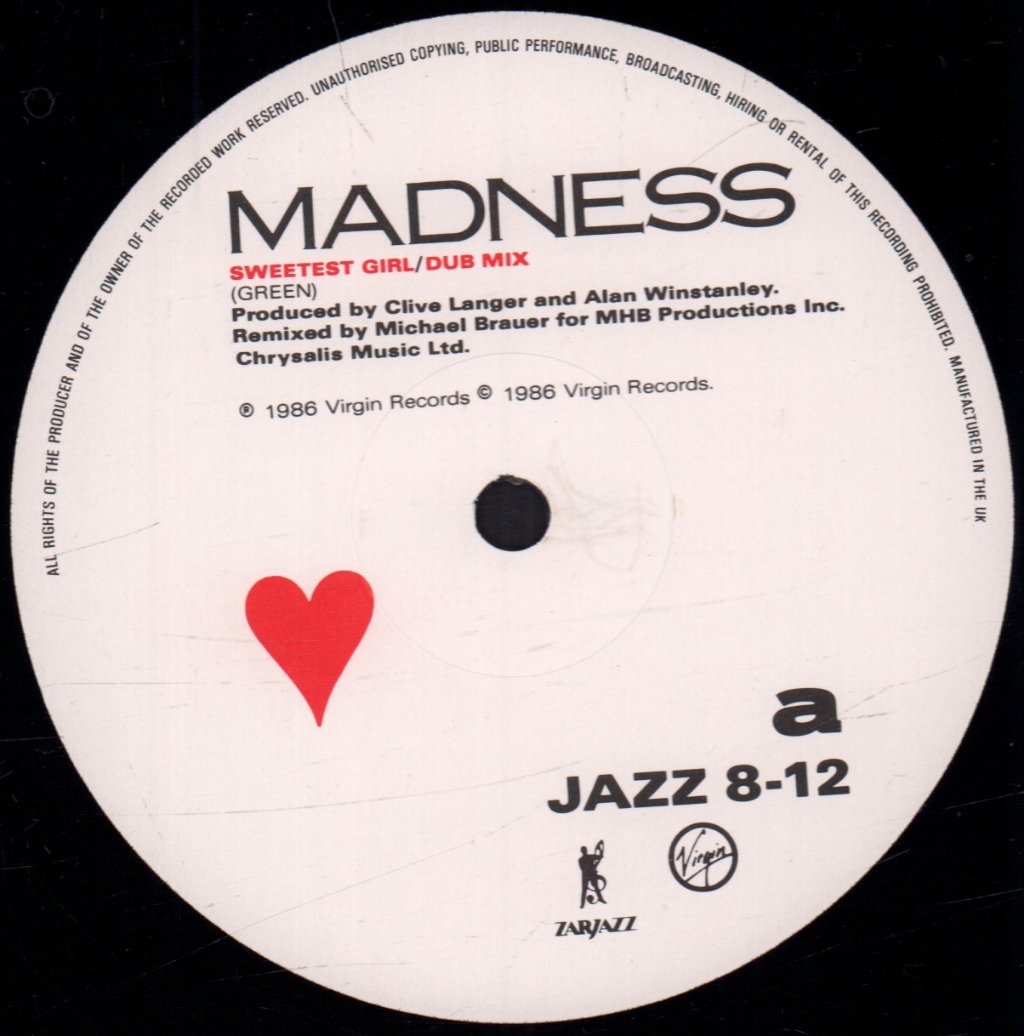 Madness - Sweetest Girl - 12 Inch