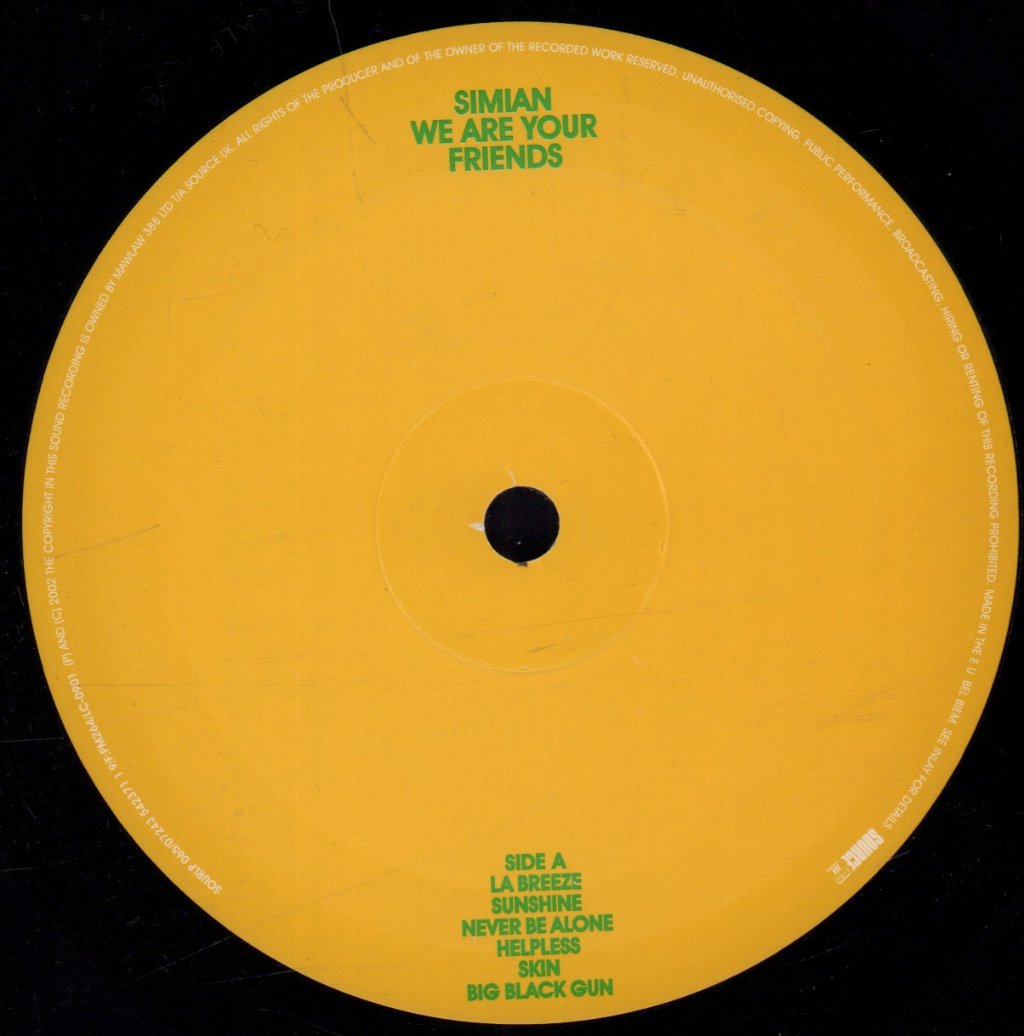 Simian - We Are Your Friends - Lp