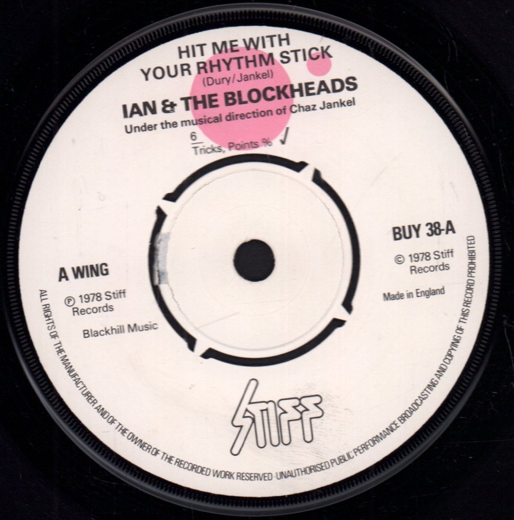 Ian Dury And The Blockheads - Hit Me With Your Rhythm Stick - 7 Inch