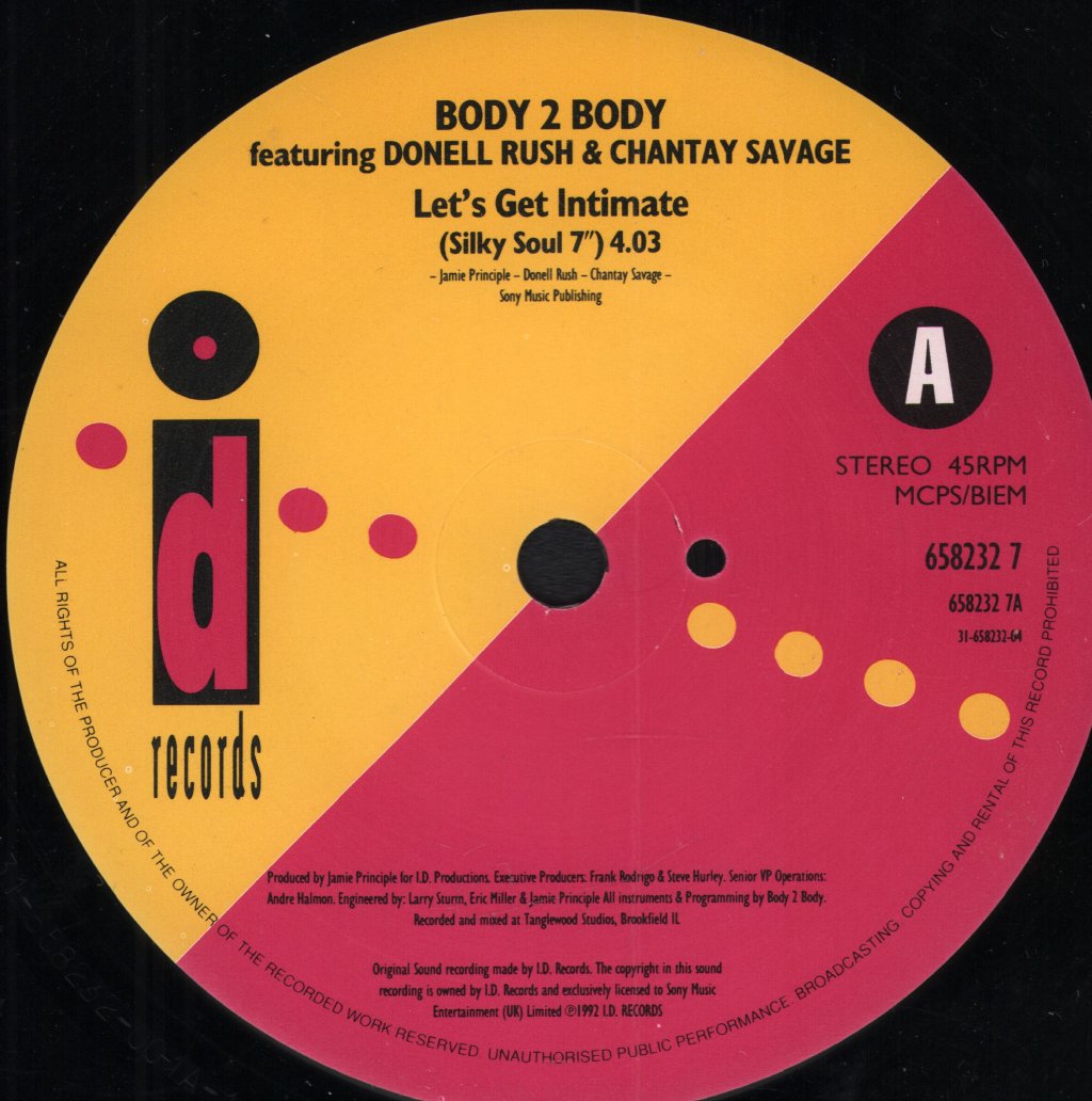 Body 2 Body - Let's Get Intimate - 7 Inch