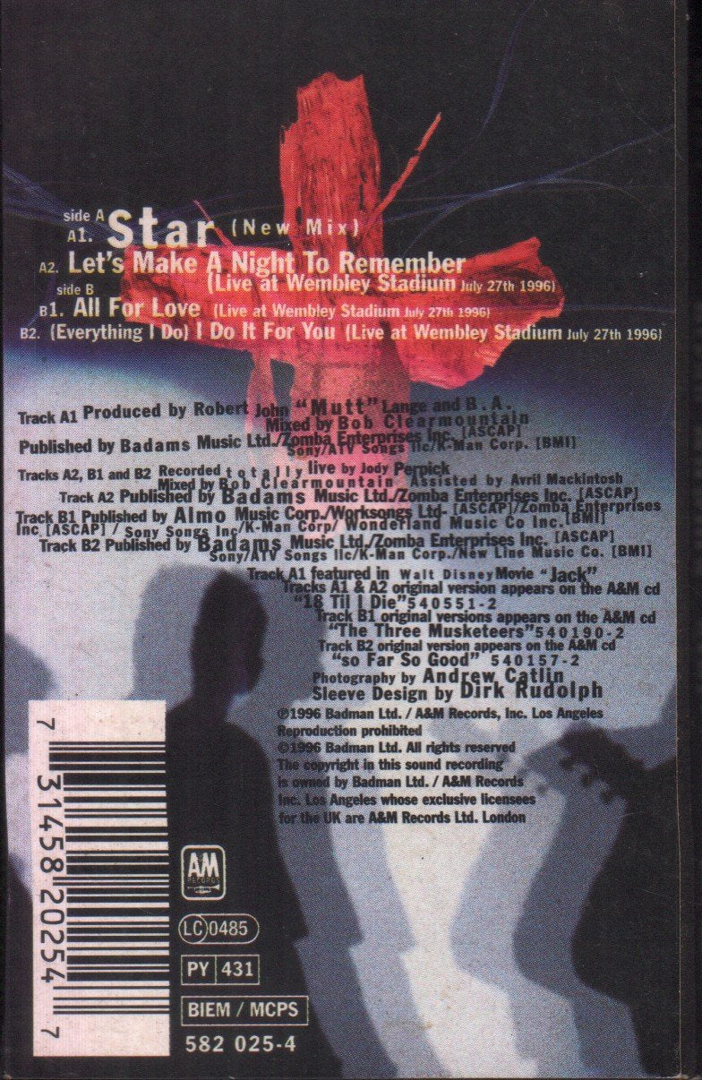 Bryan Adams - Star - Cassette