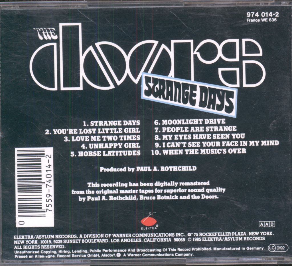 Doors - Strange Days - Cd