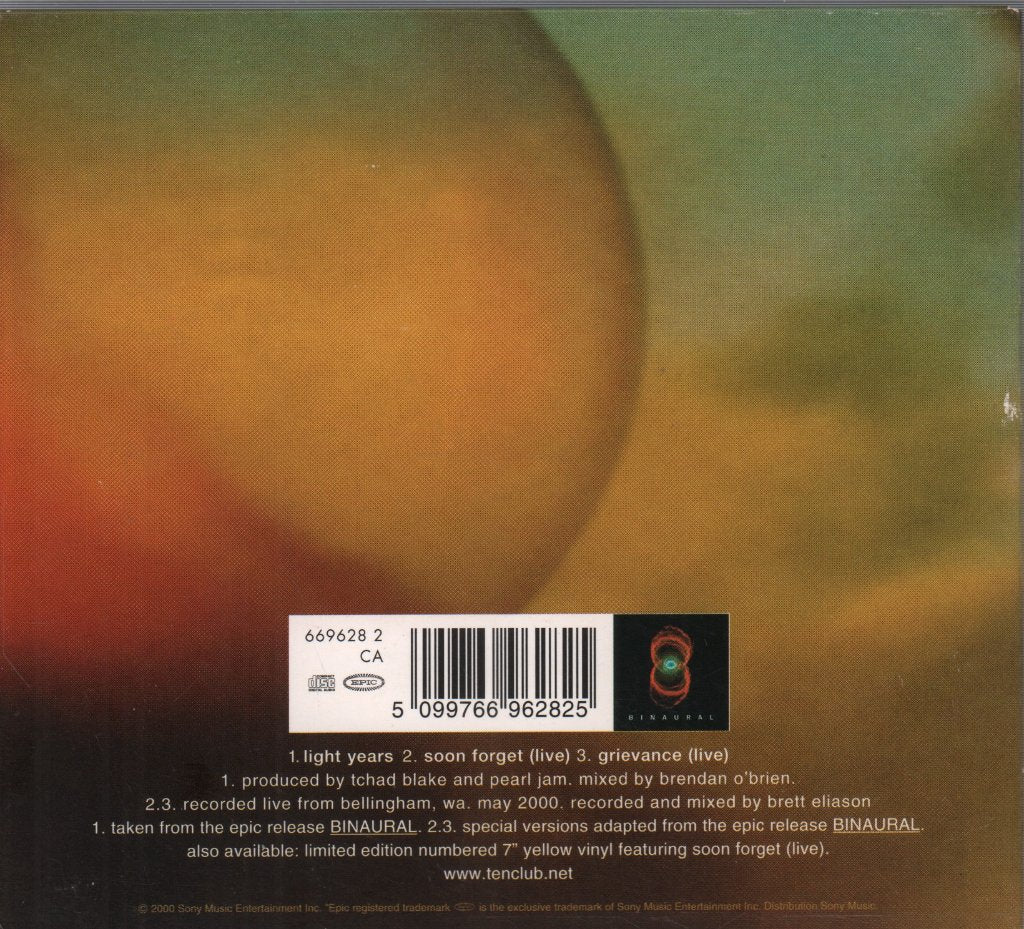 Pearl Jam - Light Years - Cd