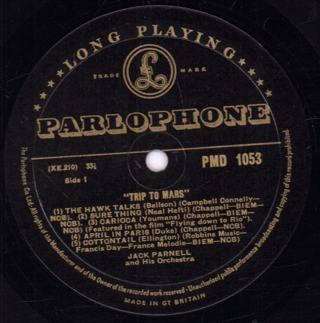 jack parnell and his orchestra - Trip To Mars - 10 Inch