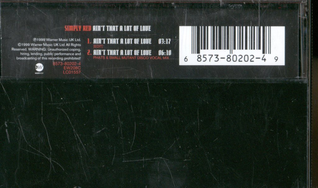 Simply Red - Ain't That A Lot Of Love - Cassette