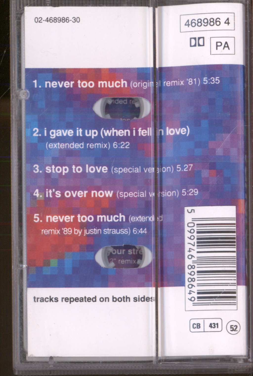Luther Vandross - 12 Inch Tapes - Cassette