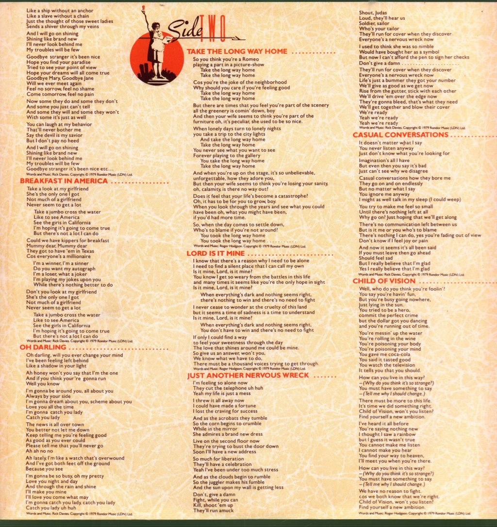 Supertramp - Breakfast In America - Lp