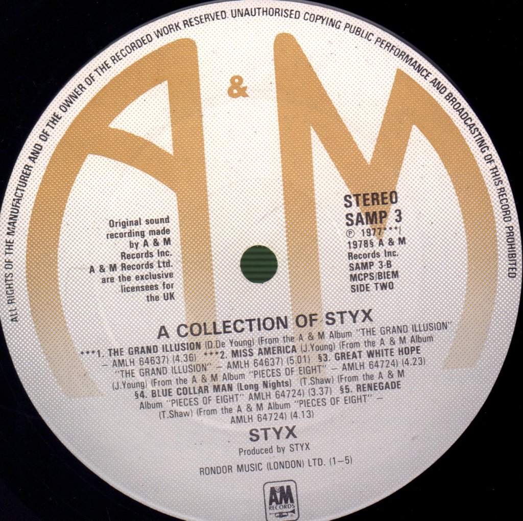 Styx - A Collection Of Styx - Lp