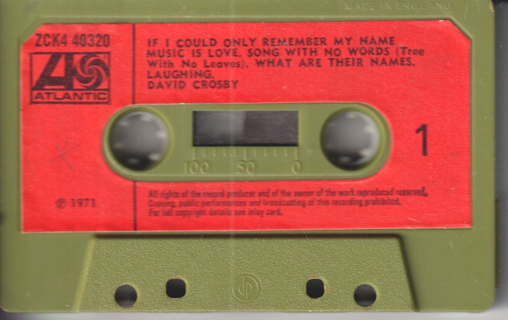 David Crosby - If I Could Only Remember My Name - Cassette