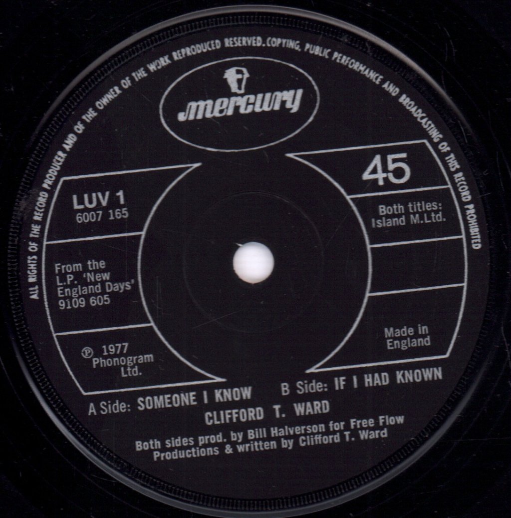 Clifford T Ward - Someone I Know - 7 Inch