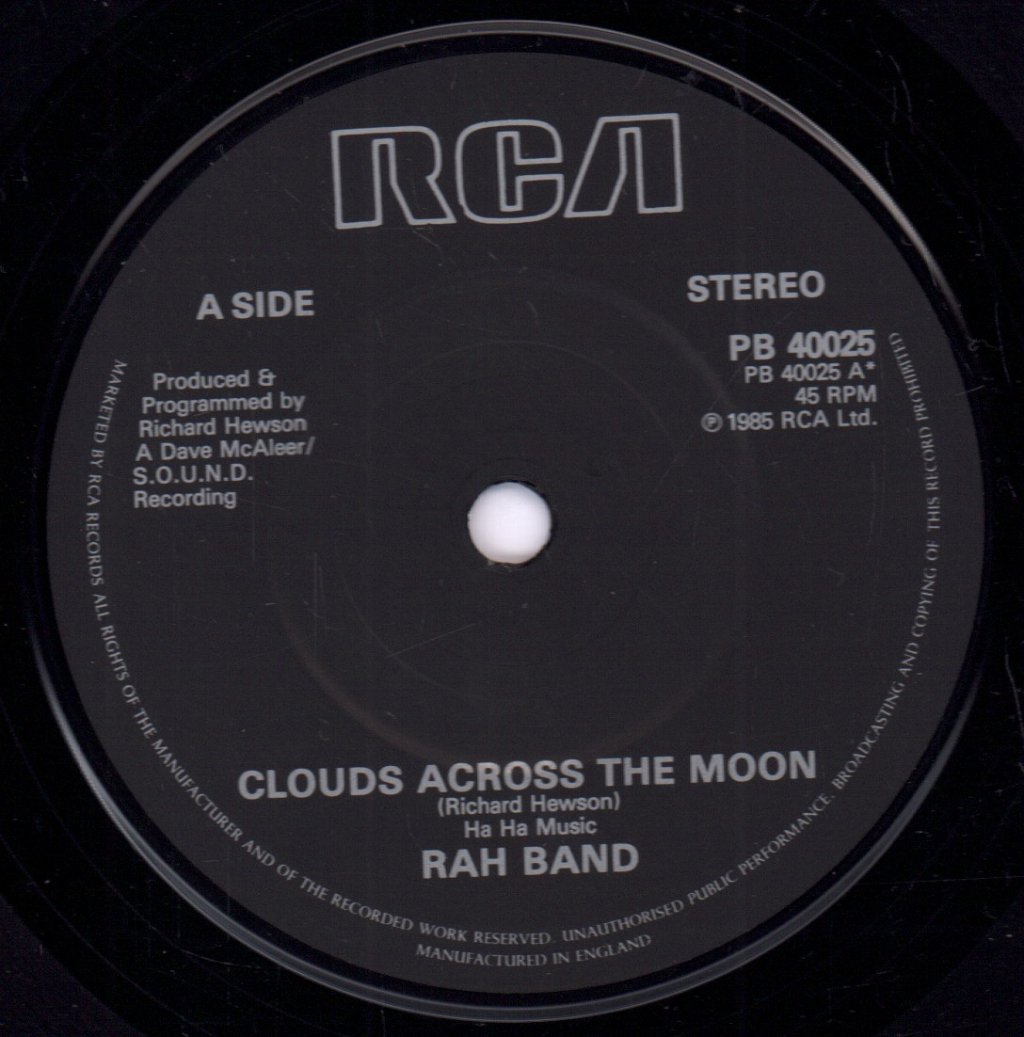 Rah Band - Clouds Across The Moon - 7 Inch