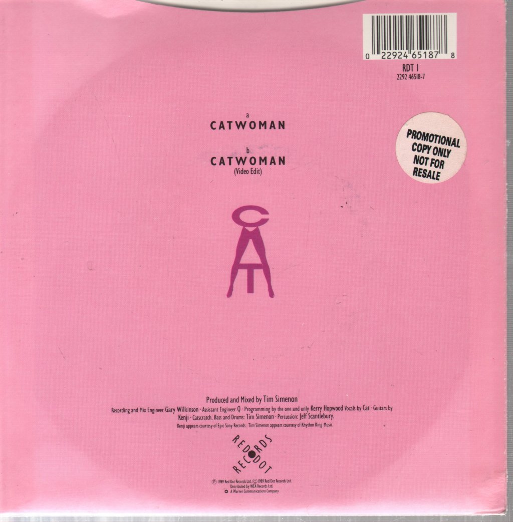Cat (Prince Related Singer) - Catwoman - 7 Inch