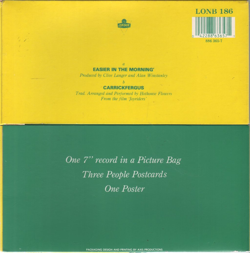 Hothouse Flowers - Easier In The Morning - 7 Inch