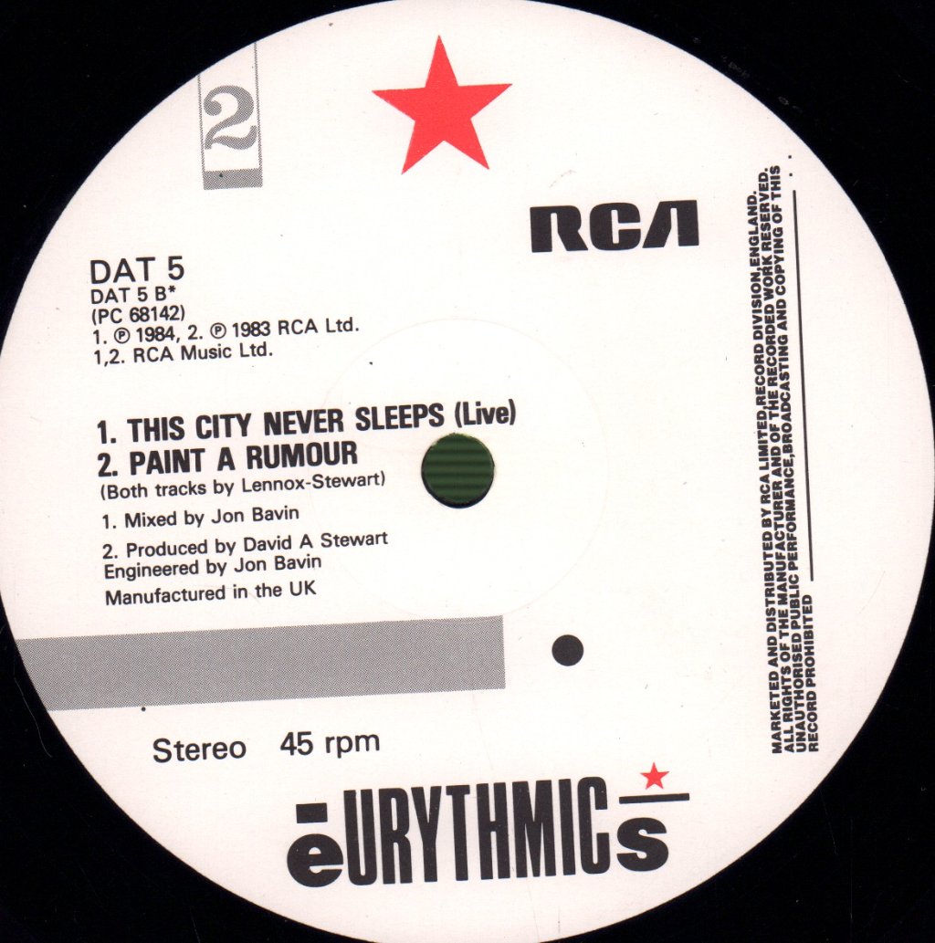 Eurythmics - Here Comes The Rain Again - 12 Inch