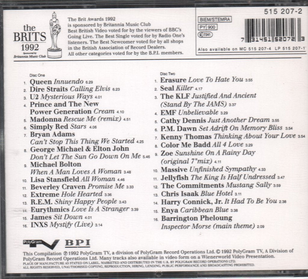 Various Artists - Awards 1992 - Double Cd