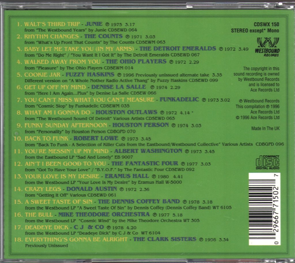 Various Artists - A Sweet Taste Of Westbound Records - Cd