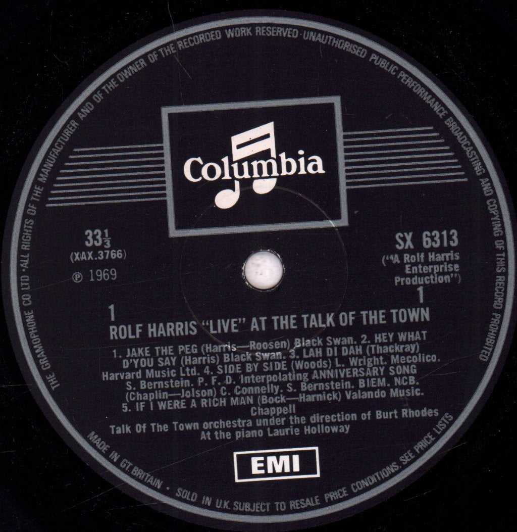Rolf Harris - Live At The Talk Of The Town - Lp