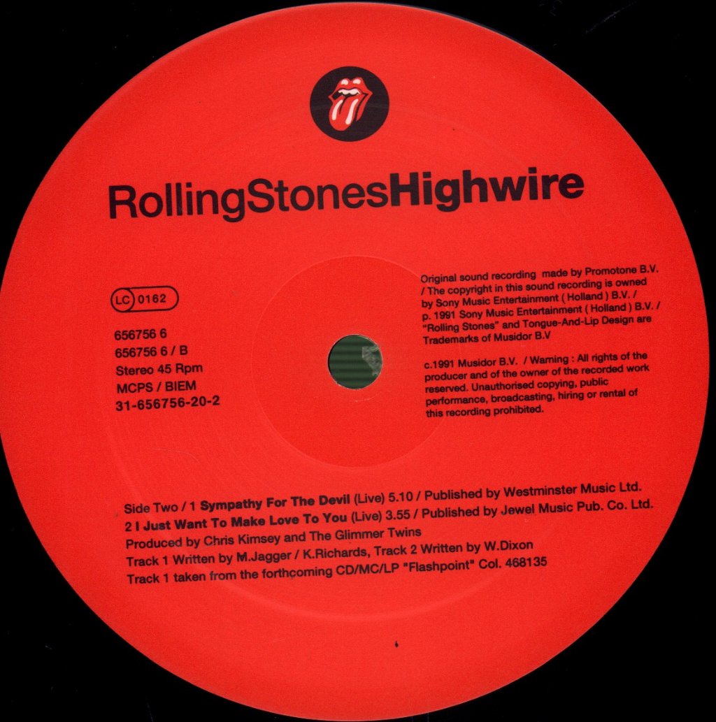 Rolling Stones - Highwire - 12 Inch