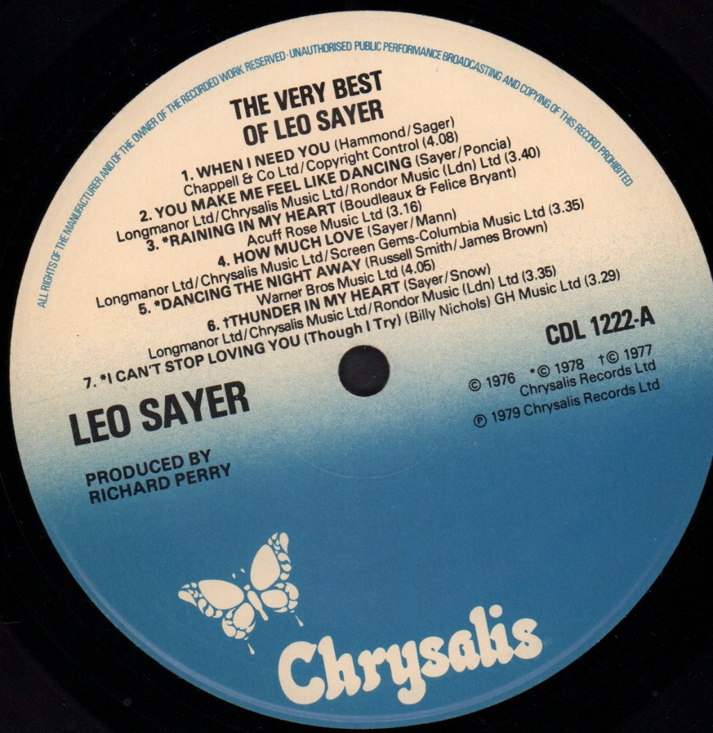Leo Sayer - Very Best Of - Lp