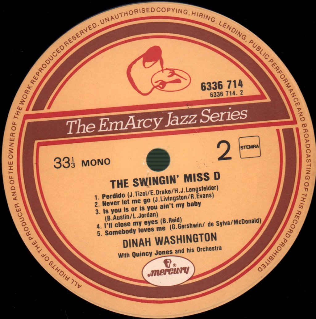Dinah Washington - Swingin' Miss D - Lp
