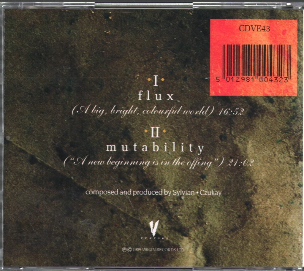 David Sylvian + Holger Czukay - Flux + Mutability - Cd