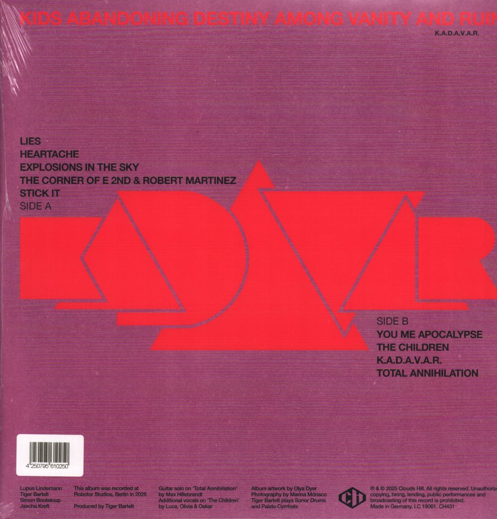 Kadavar - Kids Abandoning Destiny Among Vanity and Ruin - Lp