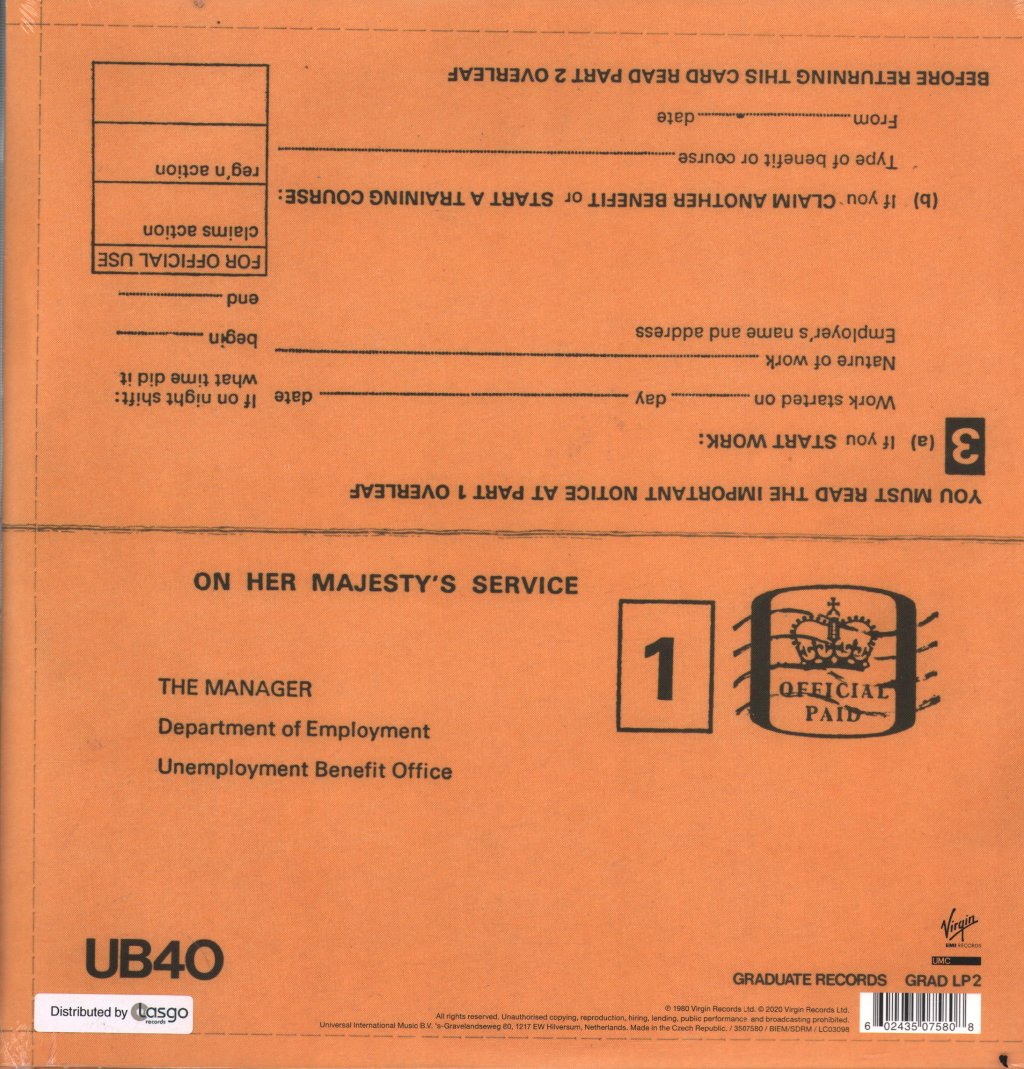UB40 - Signing Off - Double Lp