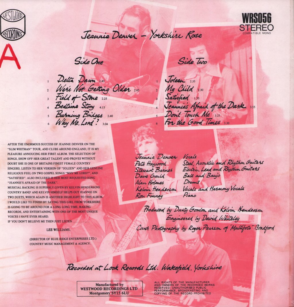Jeannie Denver - Yorkshire Rose - Lp