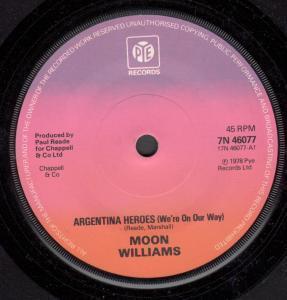 Moon Williams - Argentina Heroes - 7 Inch