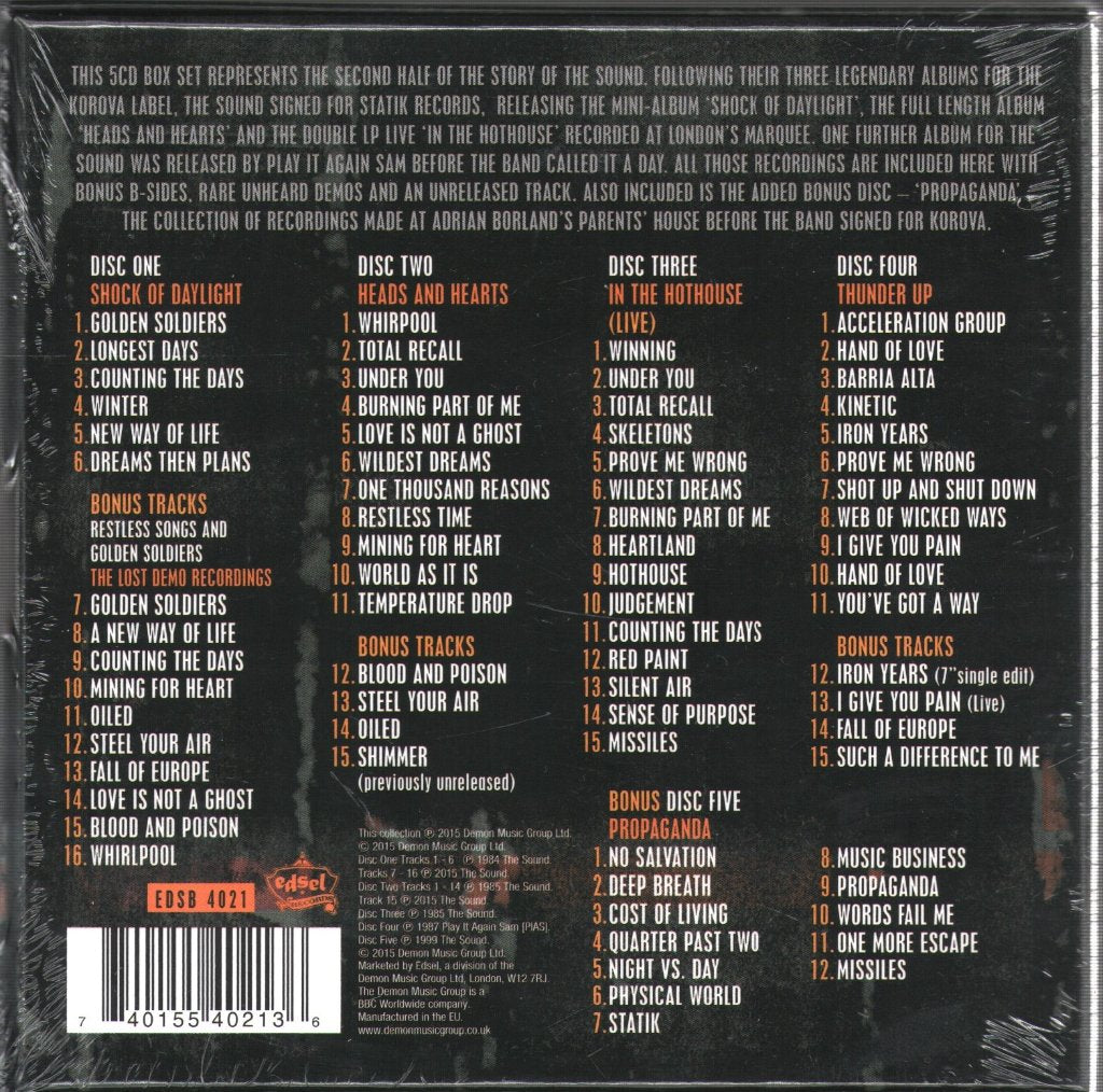 Sound - Shock Of Daylight / Heads And Hearts / In The Hot House / Thunder Up / Propaganda - Cd Set