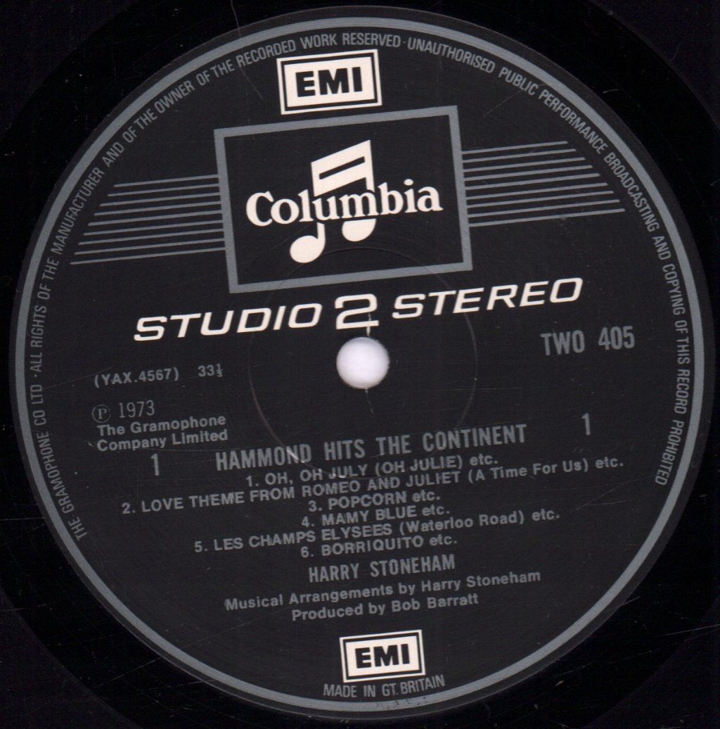 Harry Stoneham - Hammond Hits The Continent - Lp