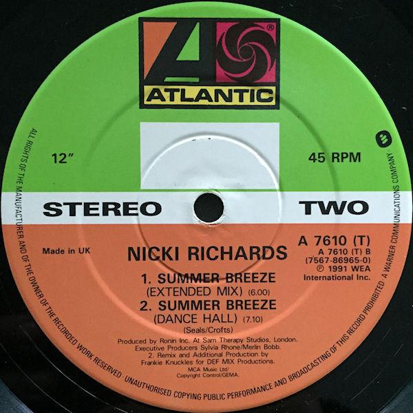 Nicki Richards - Summer Breeze - 12 Inch