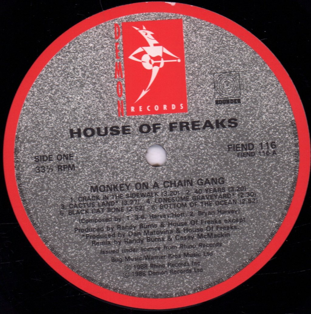 House Of Freaks - Monkey On A Chain Gang - Lp