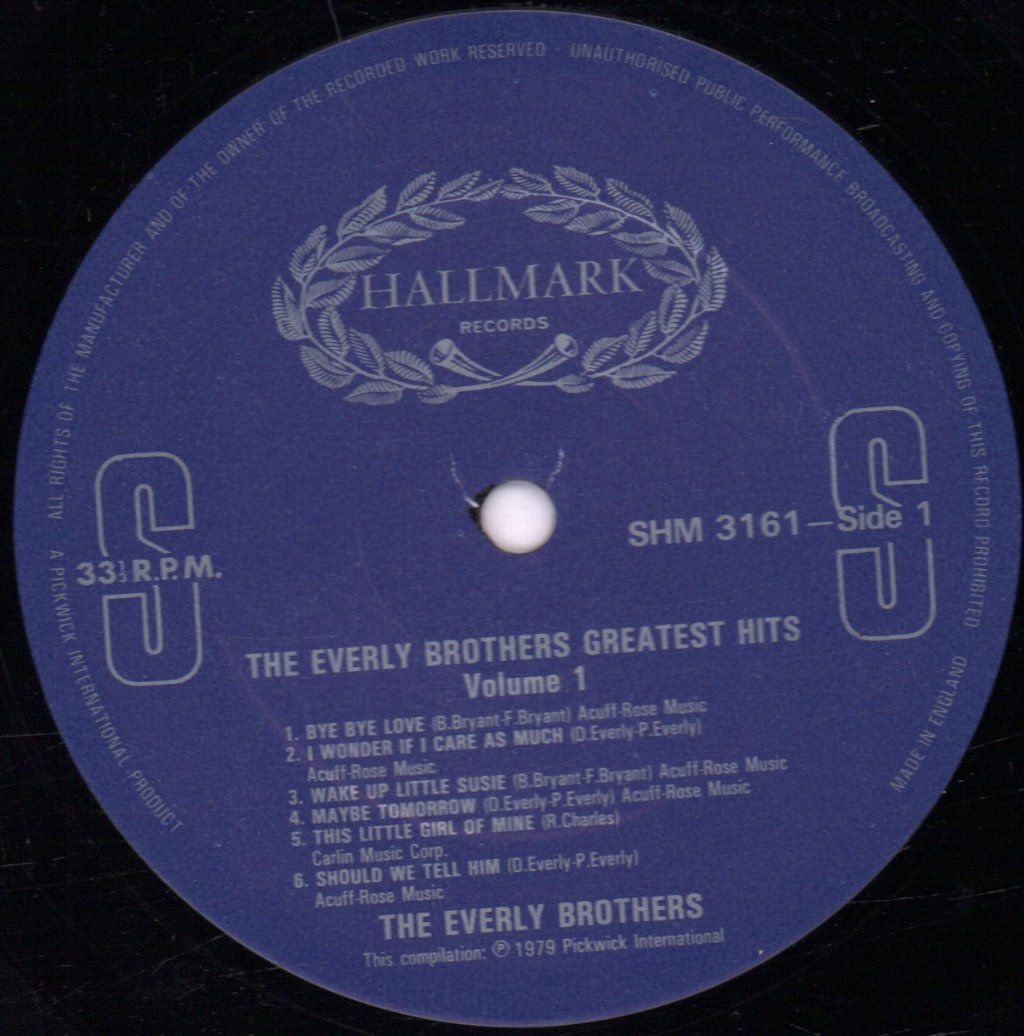 Everly Brothers - Greatest Hits Vol 1 - Lp