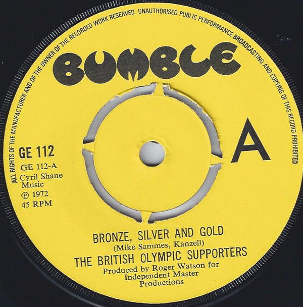 British Olympic Supporters - Bronze, Silver And Gold - 7 Inch