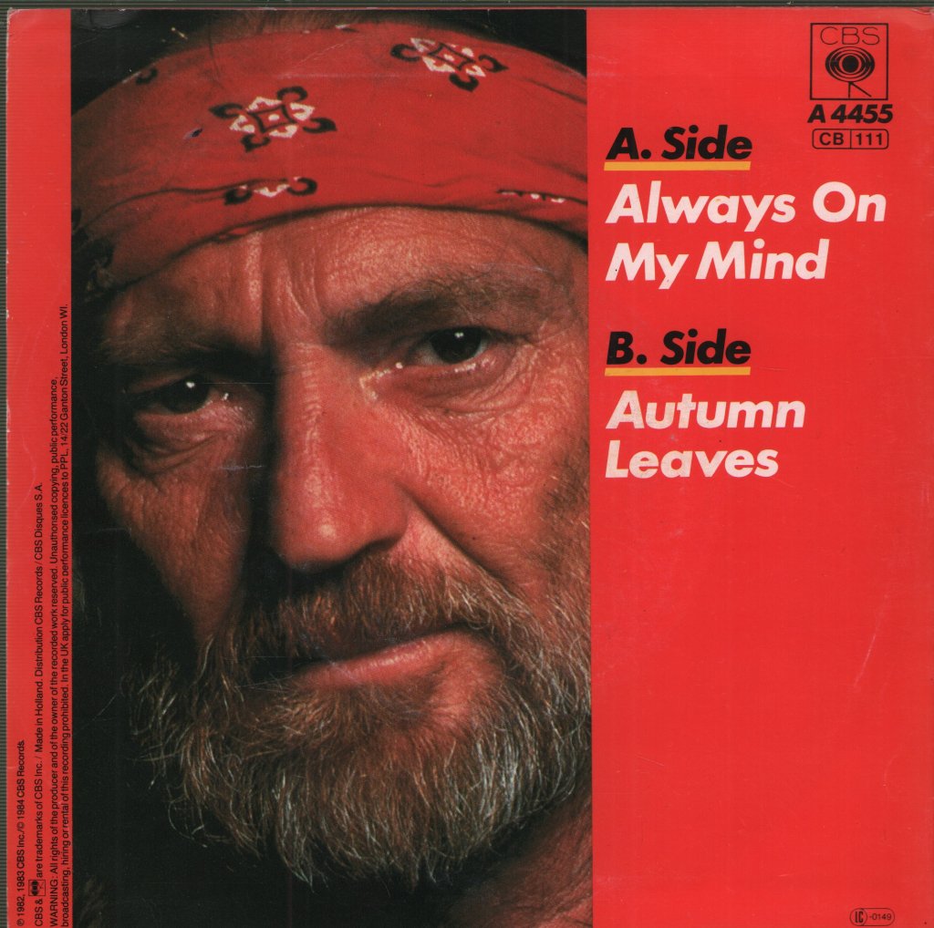 Willie Nelson - Always On My Mind - 7 Inch