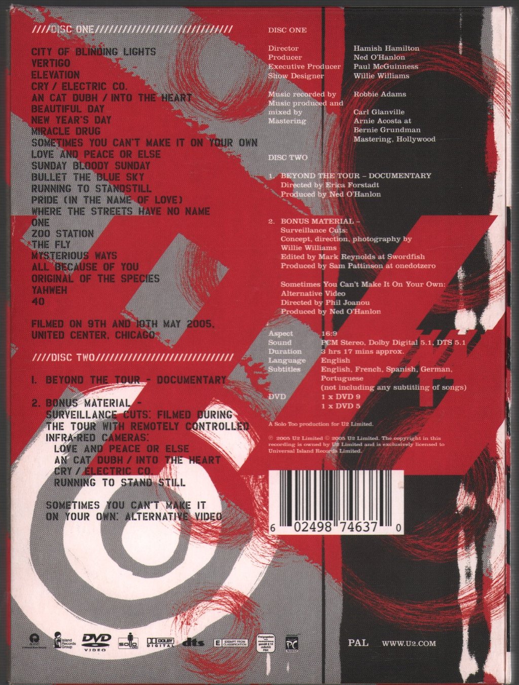 U2 - Vertigo 2005 // U2 Live From Chicago - Double Dvd