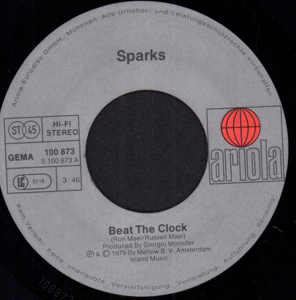 Sparks - Beat The Clock - 7 Inch