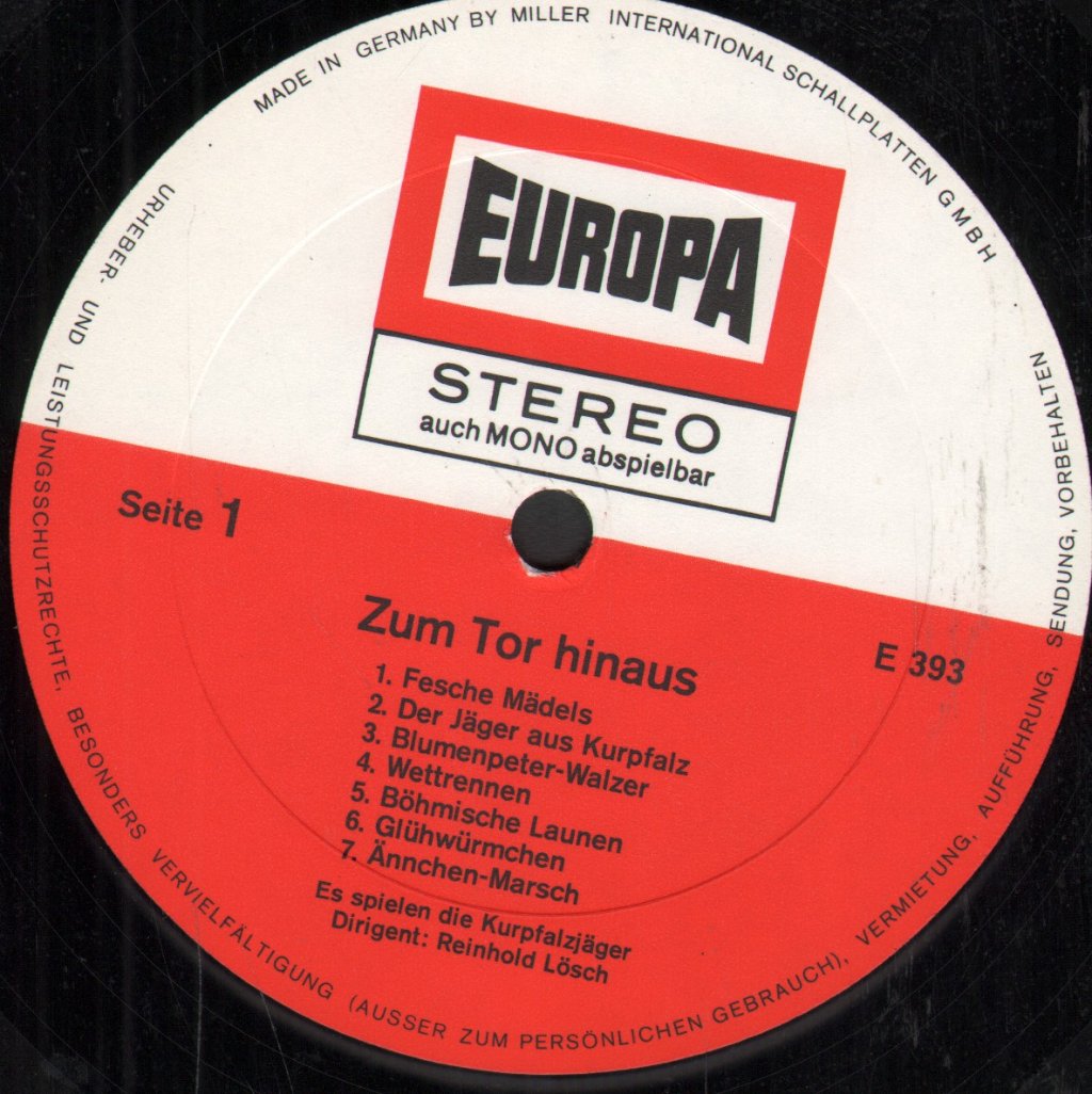 Kurpfalzjager - Zum Tor Hinaus - Lp