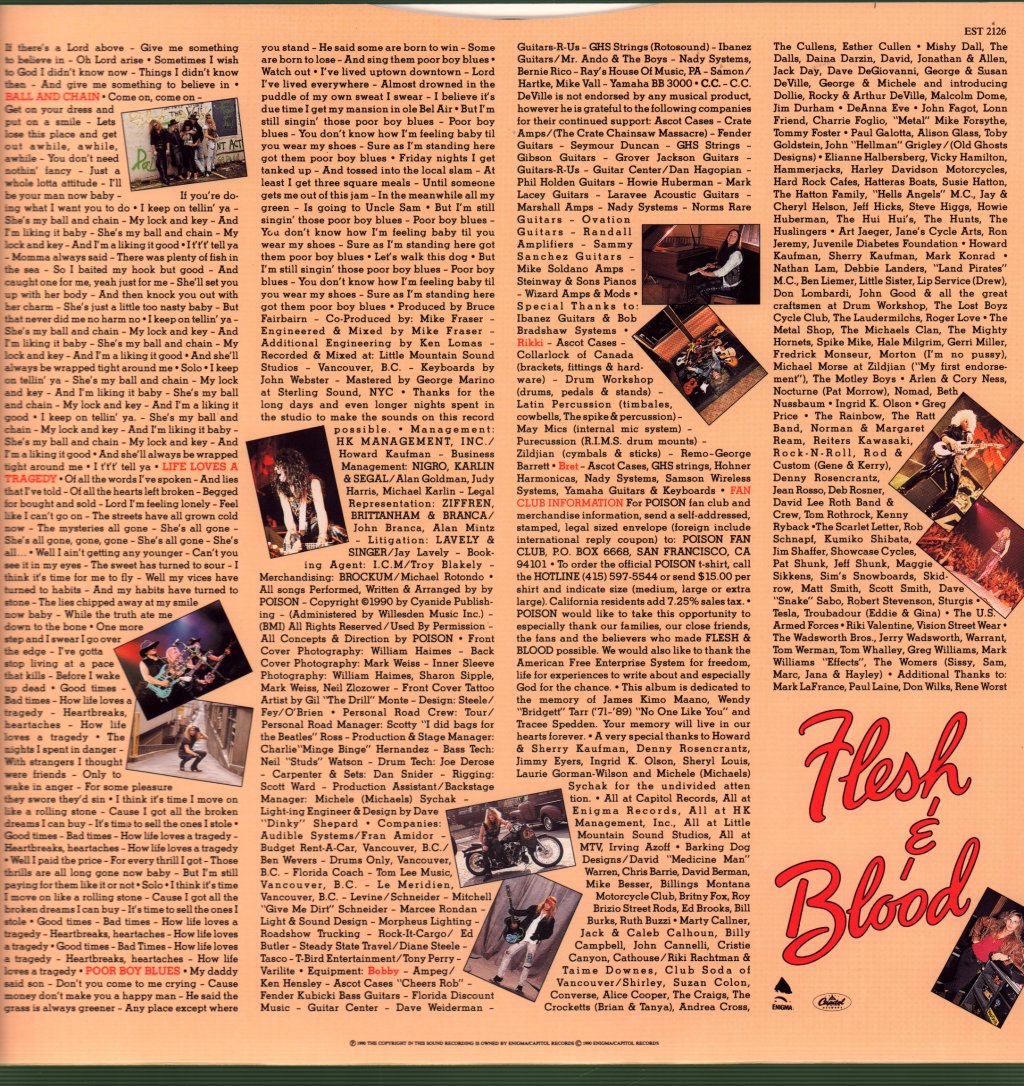Poison - Flesh And Blood - Lp