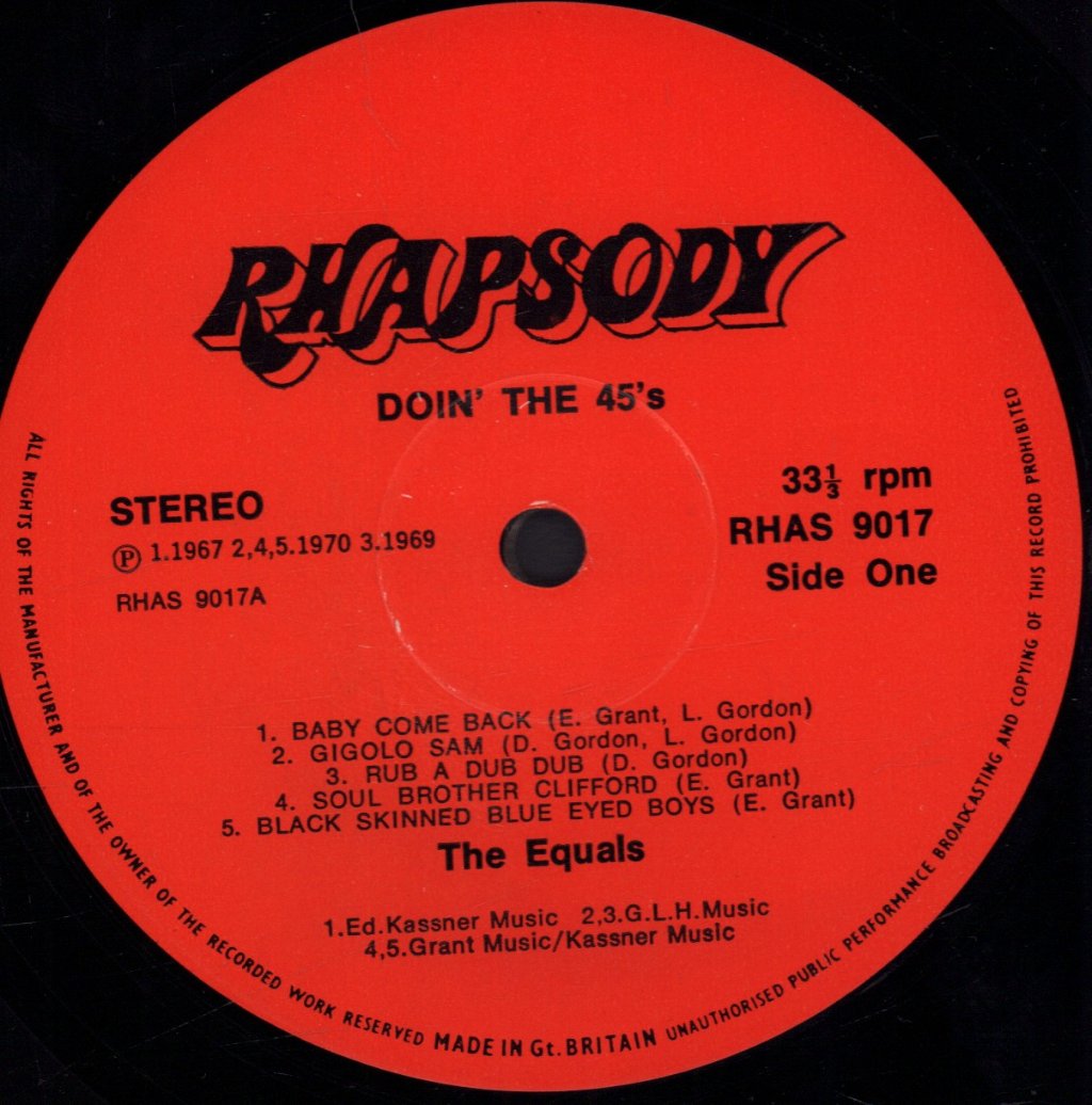 Equals - Doin' The 45'S - Lp